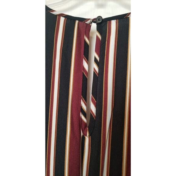 Xhilaration Career Casual Multicolor Jumpsuit Striped Drawstring Wide Leg Size S - Picture 7 of 10